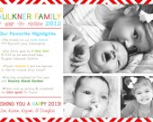 Year in Review Highlights...Holiday Christmas Digital Photo Greeting Card File DIY Printable File