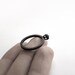 Diamond thorn . black diamond oxidized sterling silver ring