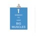 Kids Wall Art - Childrens Art Print Poster, 8x10 Print, Blue, Muscles, Dude, Little Man, Someday I'll Have Big Muscles