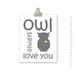 Kids Wall Art, Nursery Art, Owl Always Love You, Owl Print, Art Print Poster, 8x10 Print, Grey, Gray, Yellow, Owl, Woodland, Bird, Fall