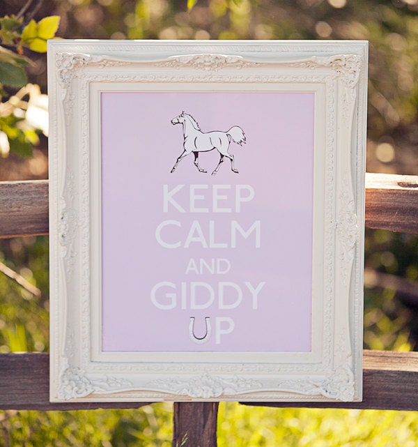 Keep Calm and Giddy Up Poster- Printable