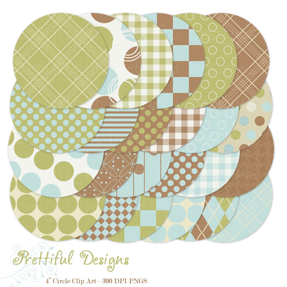 30% Off Sale 4" Circle Clip Art for Personal and Commercial Use - Carson (457) Il_570xn