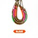 SALE color brass necklace