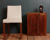 Salvaged Antique Indian Side Table Two Door Small Cupboard Etry Storage