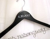 Personalized Bridal Hanger with Date of Wedding Added, Painted - Suspended Moments