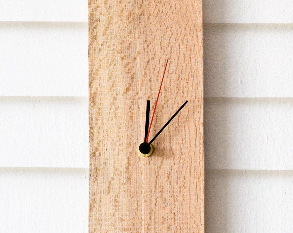 Modern Wall Clock Salvaged Wood Wooden Clock ELIAN