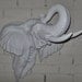 Faux Taxidermy / White Elephant Head / White Faux Taxidermy / White Elephant Head