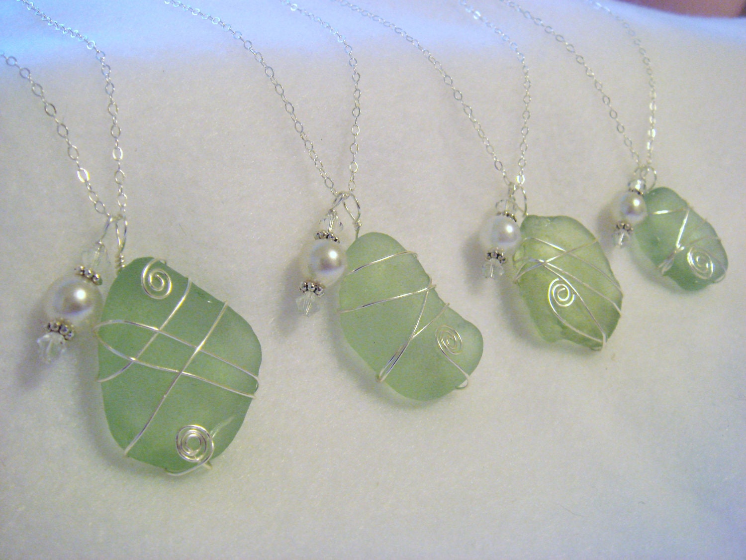 Wedding Jewelry Sea Glass,  Jewelry for Bridesmaids Sea Fpa, Beach Sea Glass Jewelry, Sea Glass Necklace Sets
