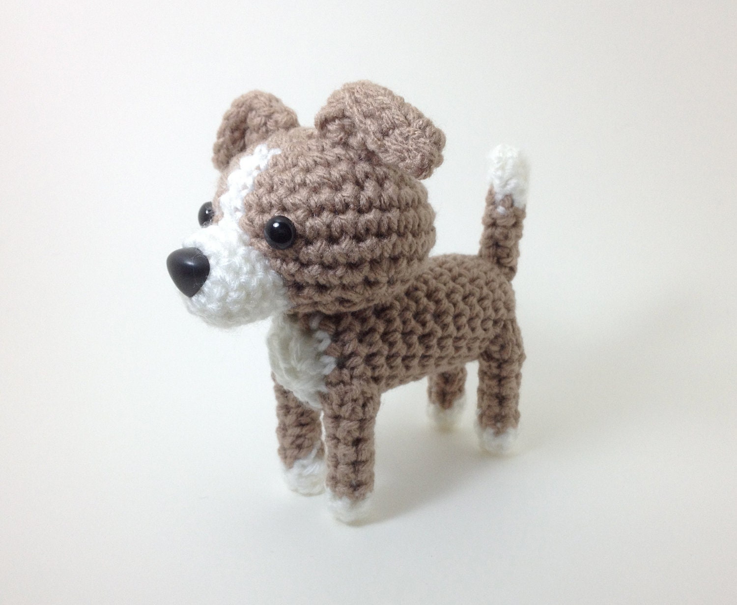 Amigurumi Italian Greyhound Stuffed Animal Handmade Blue Fawn Crochet Dog / Made to Order