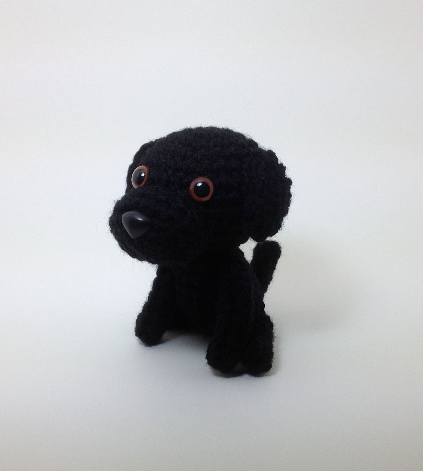 Labrador Retriever Amigurumi Dog Crochet Dog Stuffed Animal Black Lab Retriever / Made to Order