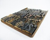 72 Antique Wooden Letterpress Blocks