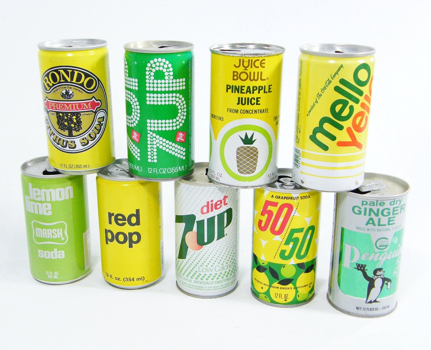 Vintage Pop Cans