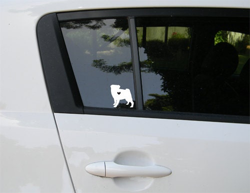 Pug Love car decal