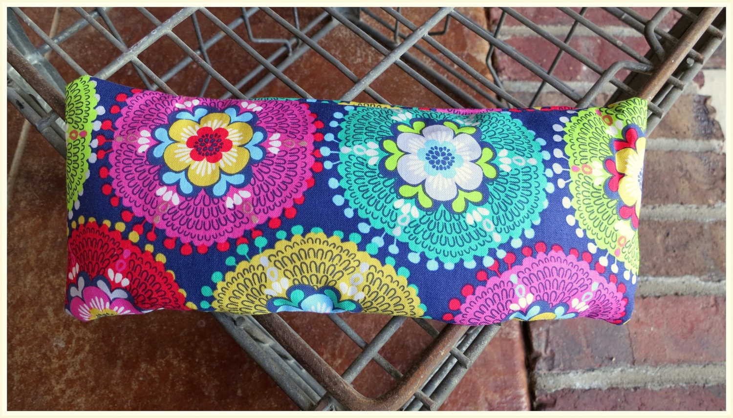 Microwavable Eye Pillow -Blue & Yellow