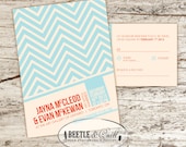 Sweet Chevron Printable Wedding Invitation Set