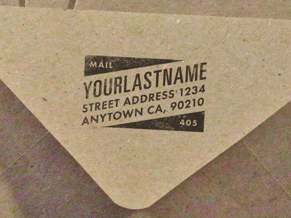 Art Deco Match Book Stamp- Return Address