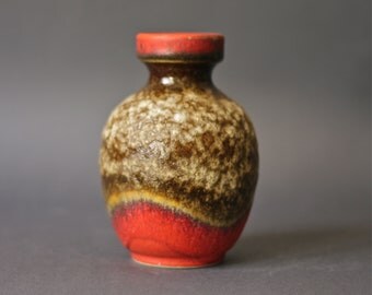 West German Pottery Vase Fat Lava Vase by Dümler und Breiden