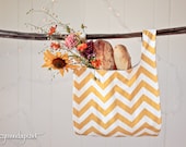 Yellow Chevron Market Bag