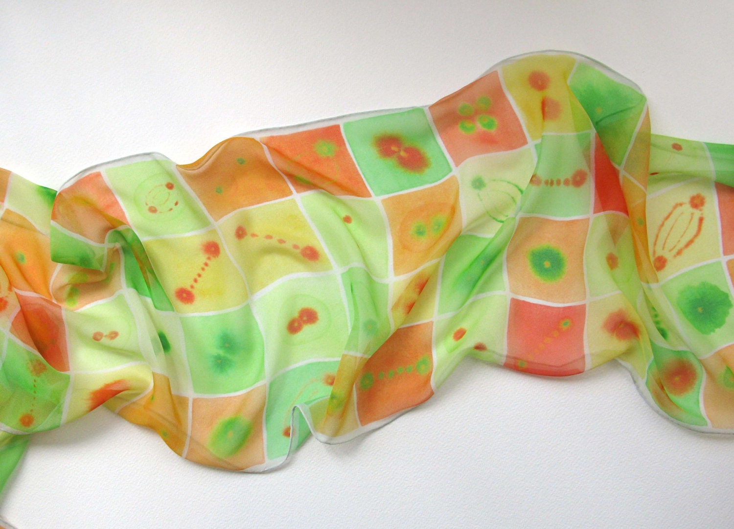 Citrus Mitosis Silk Scarf
