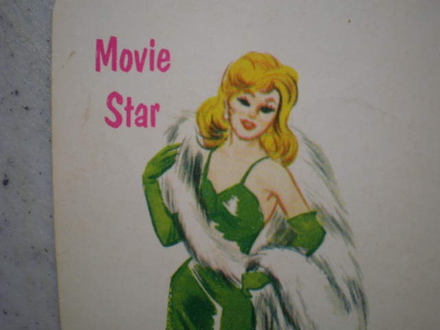 Vintage 1950's illustrated playing card - Movie Star