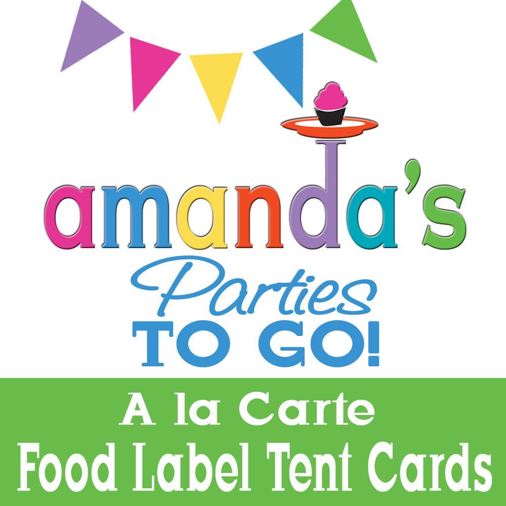 Food Label Tent Card Printable - A la Carte Party Single by Amanda's Parties To Go Il_570xn
