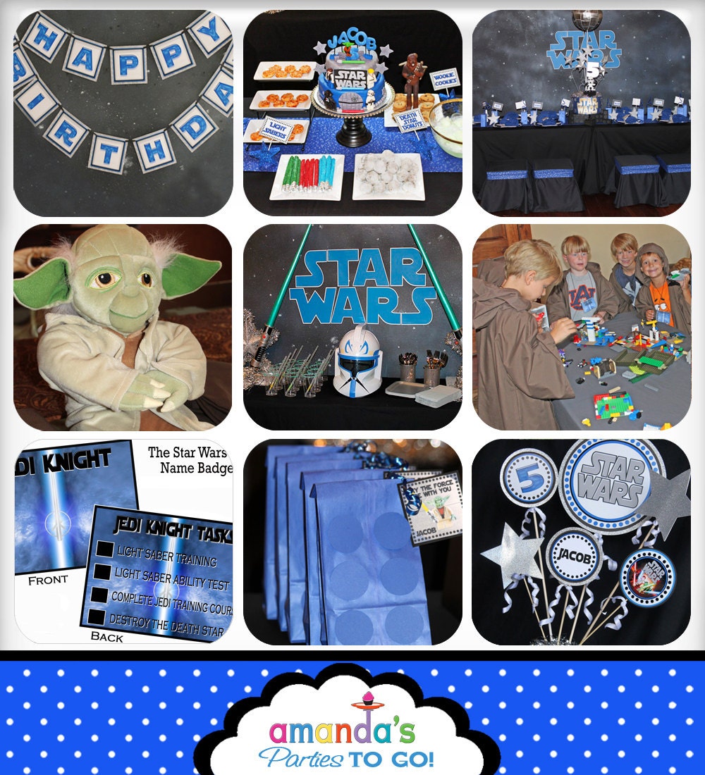 Star Wars Party - Birthday - Star Wars Inspired PRINTABLE Party Package by Amanda's Parties To Go