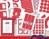 Yacht Club Red Printable Party Kit