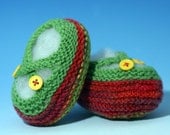 Baby Booties with Cross Straps and Buttons