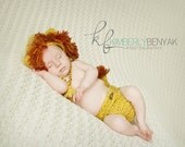 Lion King Hat and  Diaper Cover  Set  Newborn Baby 0-3 months PHOTO PROP