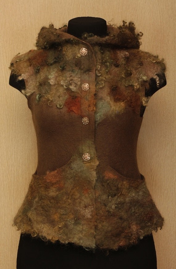 Fox Hunting / Felted Clothing / Vest by LybaV on Etsy