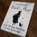 Witch Sign, Halloween decor,   "ANNUAL WITCH'S BALL Free Broom Parking Cats Welcome " - vintage style black and white crackle distressed