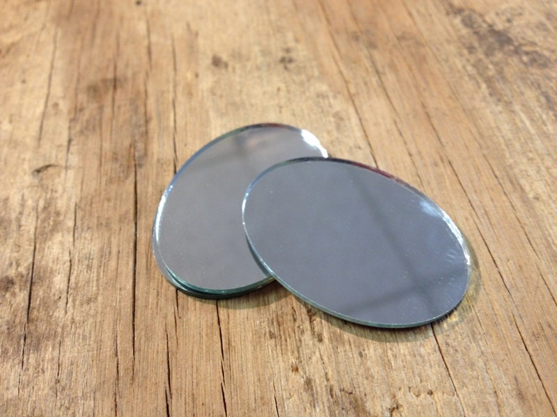 Oval Mirrors 40 x 30mm Lot of 2