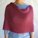 handknit wrap scarf cowl hood in magenta pink