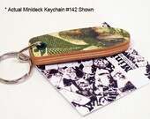 Recycled Skateboard Keychain No.142 - Old School "Pig" shape