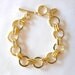 Vintage Inspired Gold Circle Link Bracelet