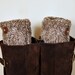 BOOT CUFFS Socks Button Leg Warmers Birch Brown Beige Cozy Earth Neutral Forest Nature Knit Gift under 50
