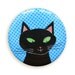 Messy My pocket mirror - black kitty - for girlfriend, teenage girl, best friend