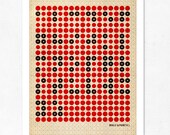 Large illustration print 11.70 x 16.50 (A3). Braille Alphabet N.3. (Special spring offer: Get a geometric poster for free)