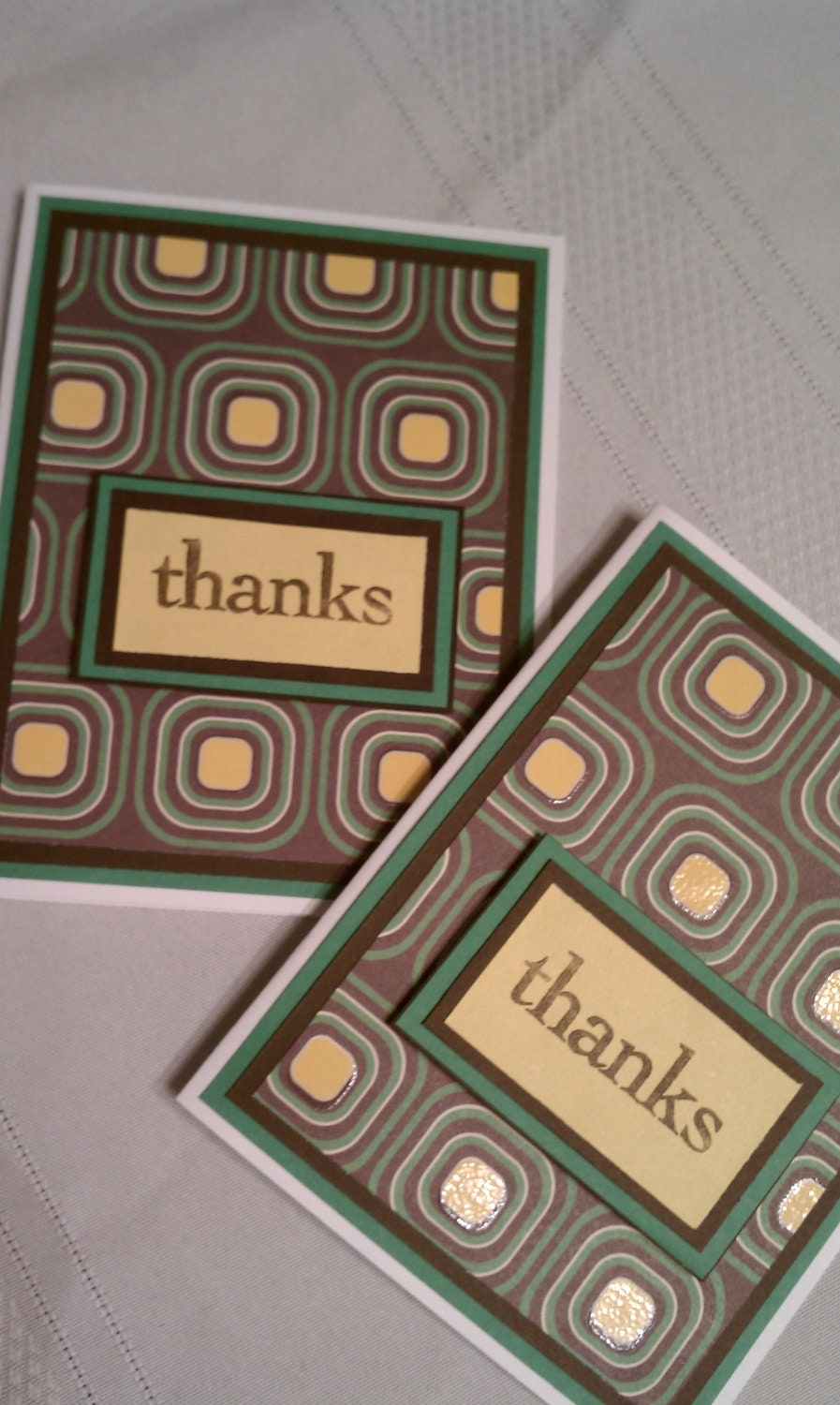 Thanks Brown and Yellow Mod Card set of 2