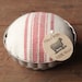 Jello Mold Pincushion - Rustic Cotton Red Stripe