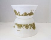 Fire King Mixing Bowls with Kitchenware Design