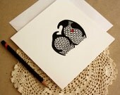 Two Penguins Card White