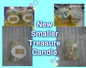 Custom Treasure Candles - beautiful scented candles hand poured containing 1 piece of genuine diamond, gemstone, handmade jewelry per candle