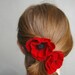 felted flower pin brooch hair accessory / POPPY / 3 in / Valentine's day gift / made to order