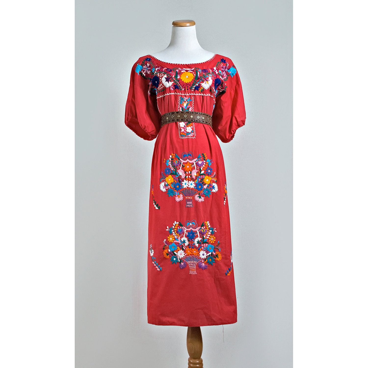 embroidered peasant dress