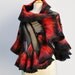 Nuno felted scarf wrap / handfelted / merino wool / silk chiffon