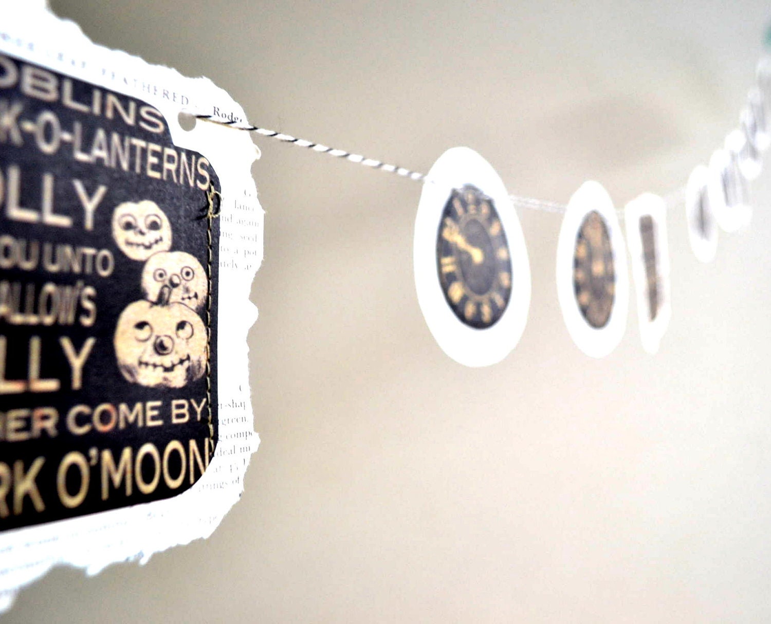 Vintage Halloween- all hallows eve garland