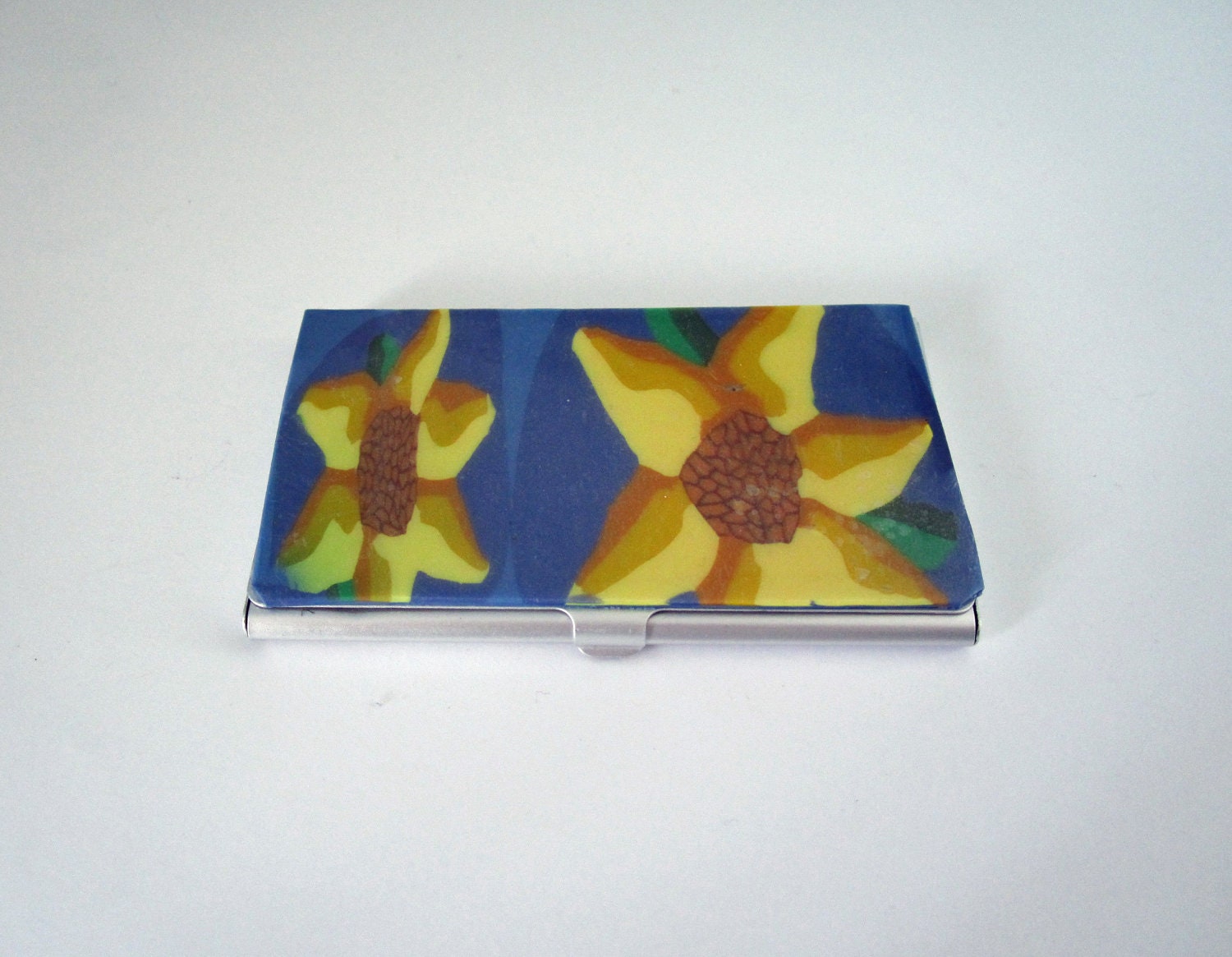 Card Holder, Business Card Case, Sunflower Business Card Holder