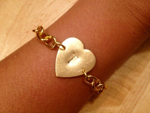 Personalized Letter Heart Bracelet