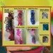 Funky Handmade Scarves , Colorful Funky Scarflette With Black Toggle Beaded Closure